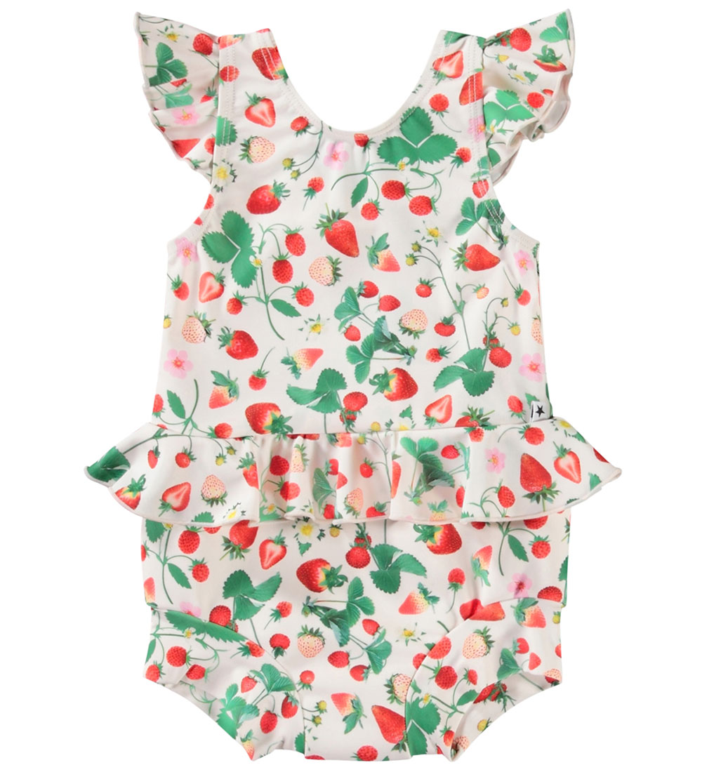 Molo Swimsuit w. Swim Diaper - UV50+ - Nandini - Strawberry Fiel