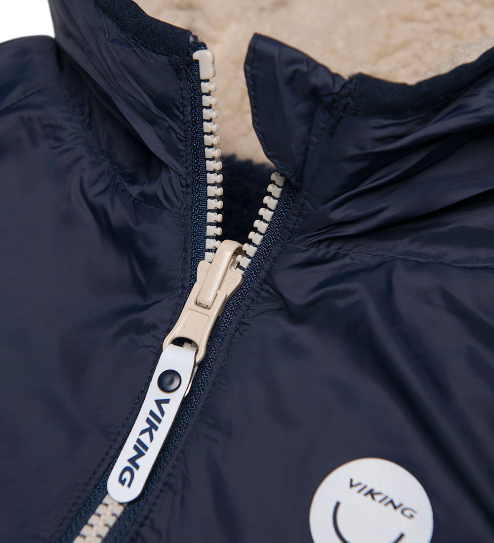 Viking Fleece Jacket - Reversible - Play - Navy/Beige