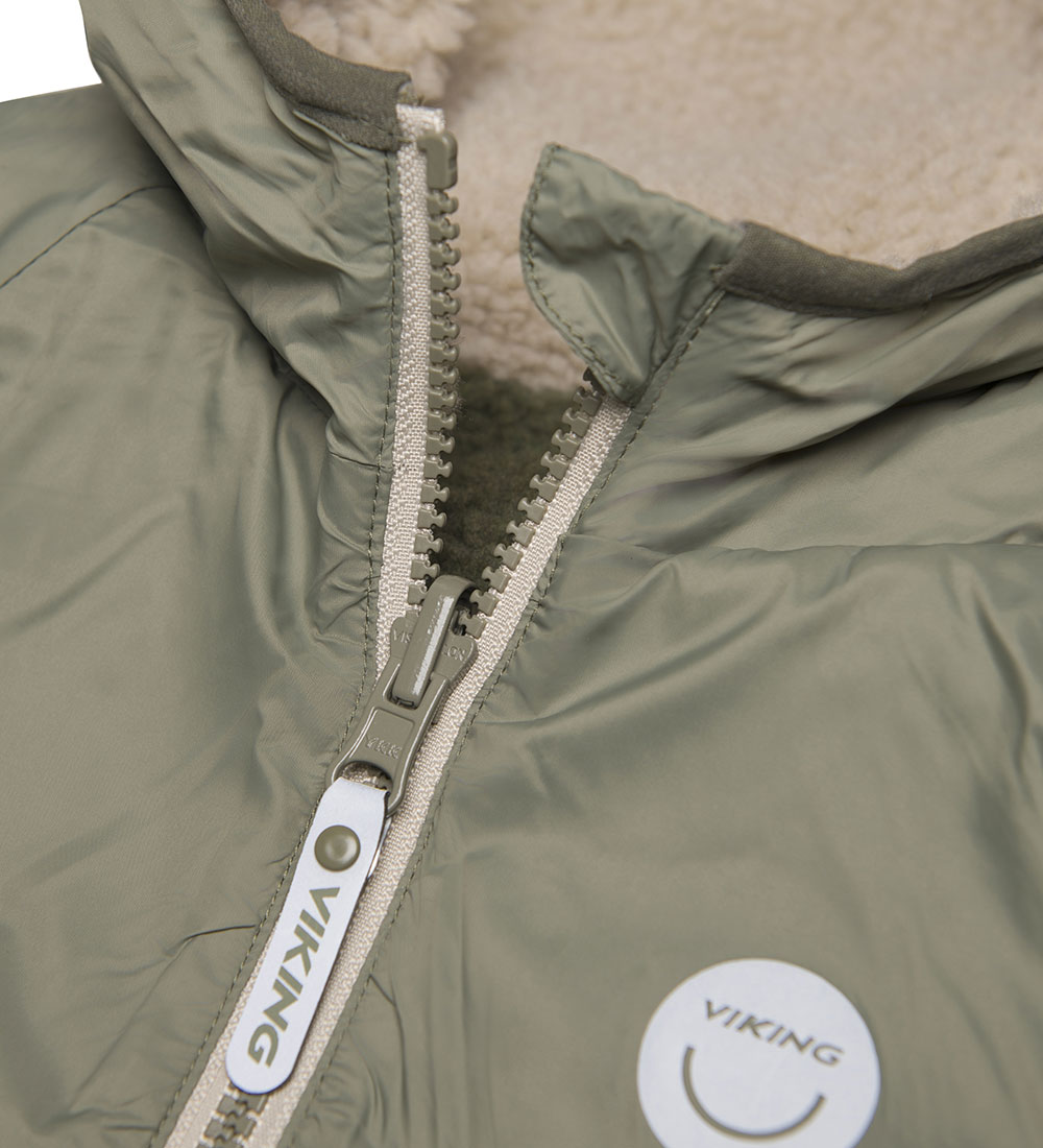 Viking Fleece Jacket - Reversible - Play - Olive/Beige
