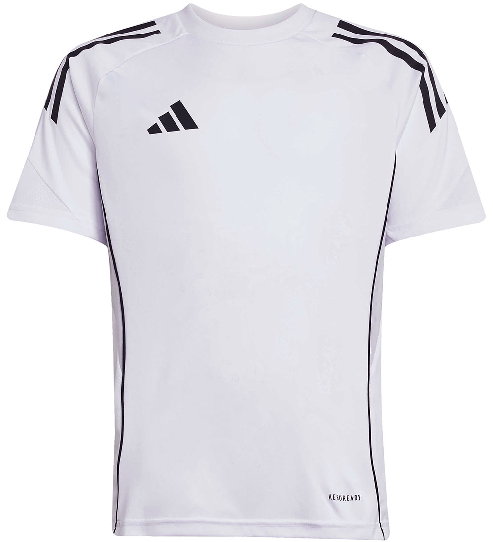 adidas Performance T-Shirt - Tiro25C - White w. Black/Grey