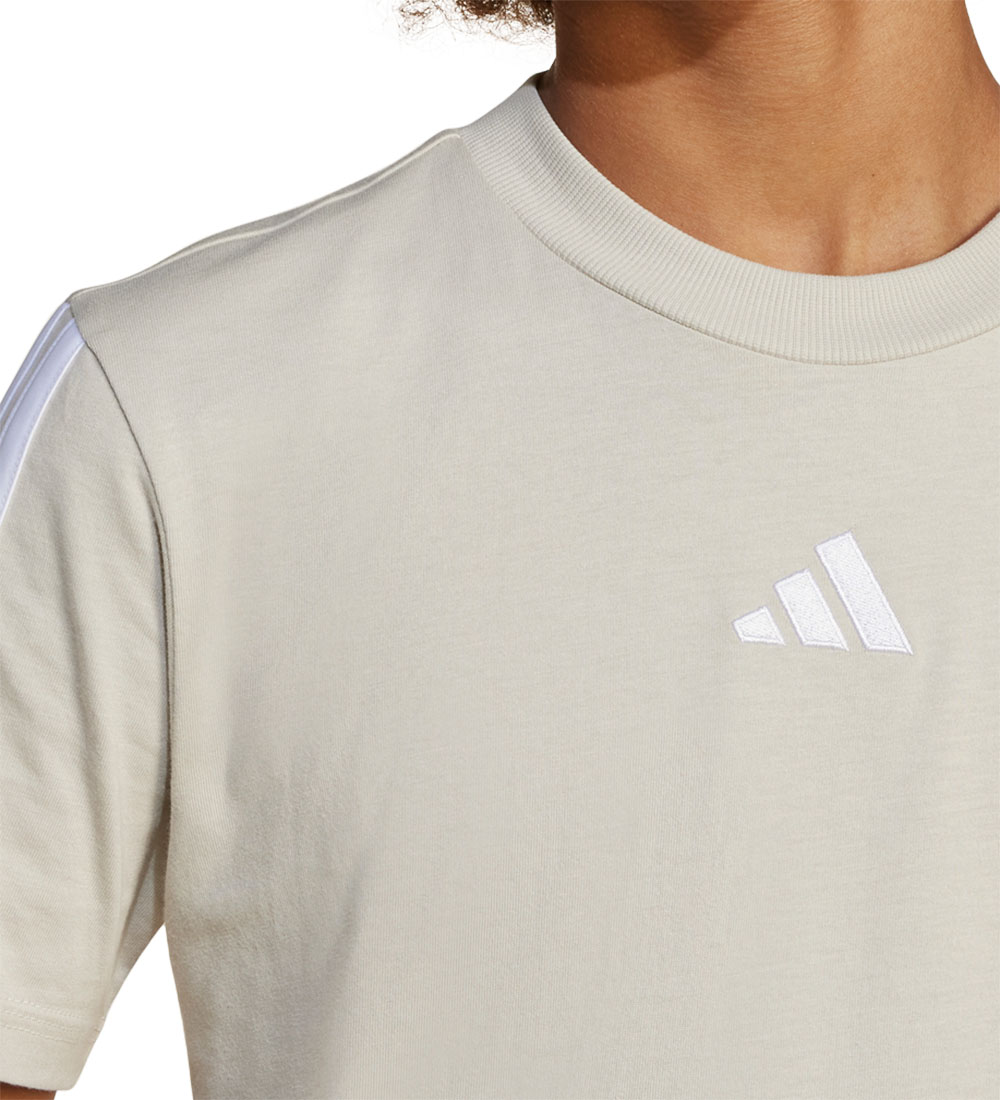 T-Shirt adidas Performance - 160 - Beige/Blanc