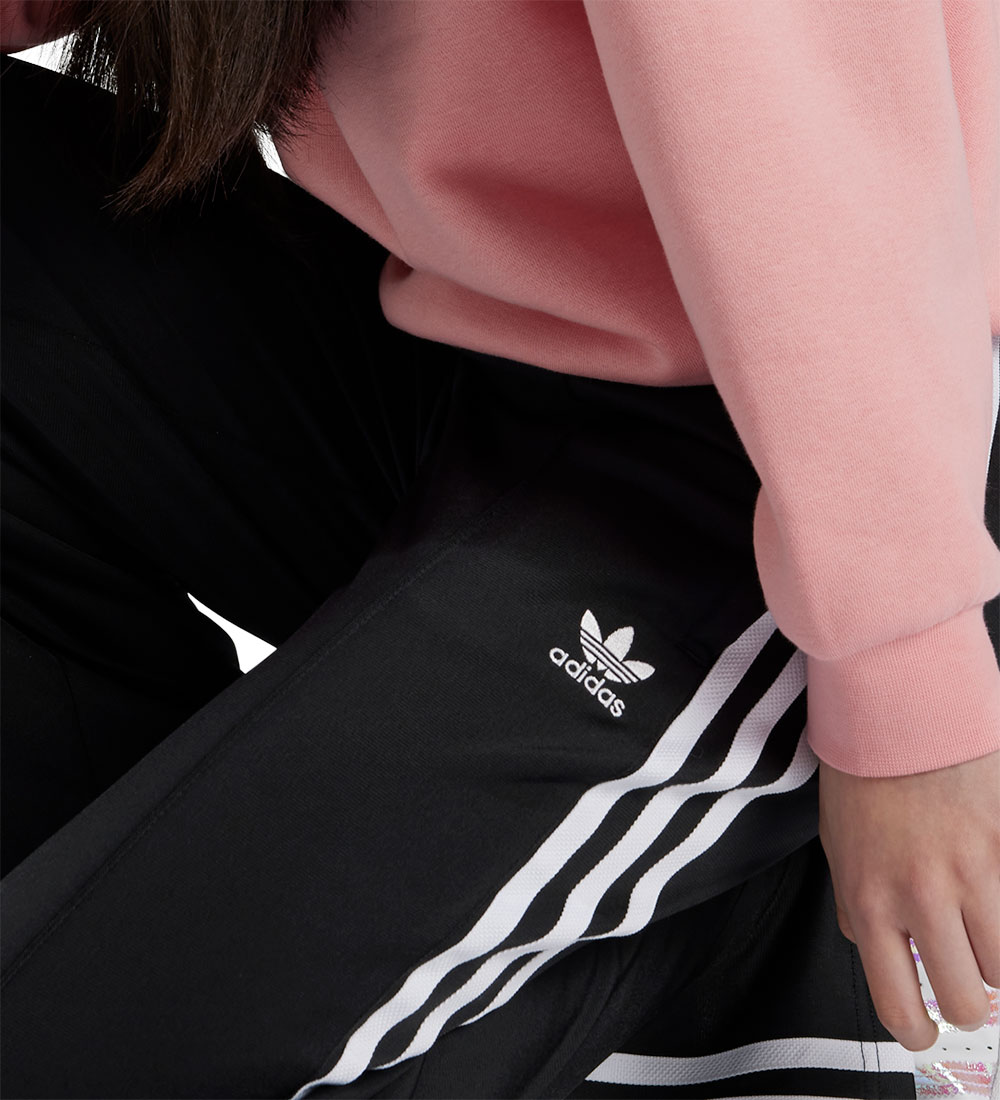 adidas Originals Trainingshose - Weit - Schwarz m. Weiß
