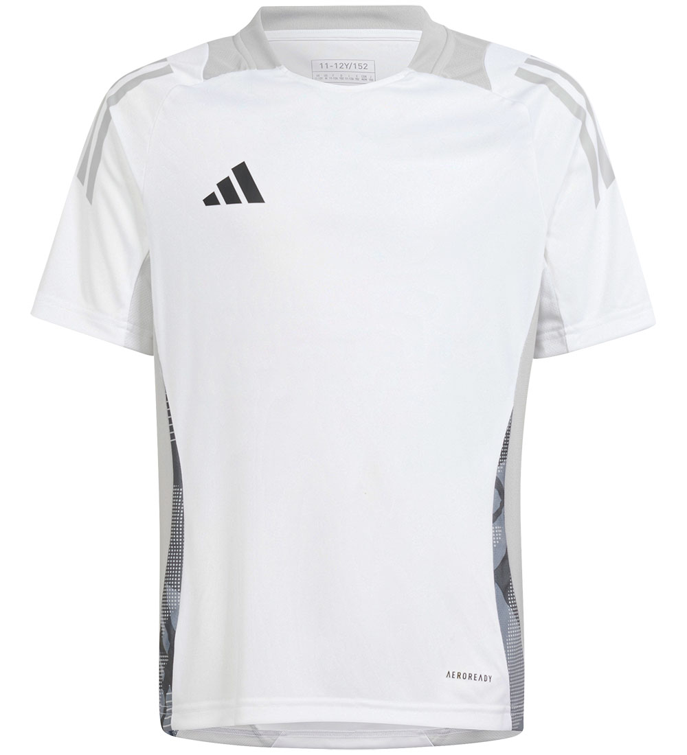 adidas Performance T-shirt - Tiro24 - White w. Grey