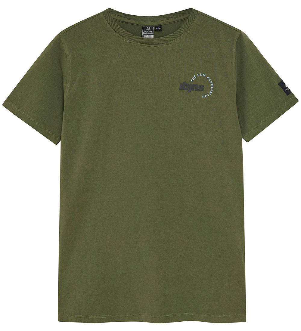 Indian Blue Jeans T-shirt - Army Earth w. Print