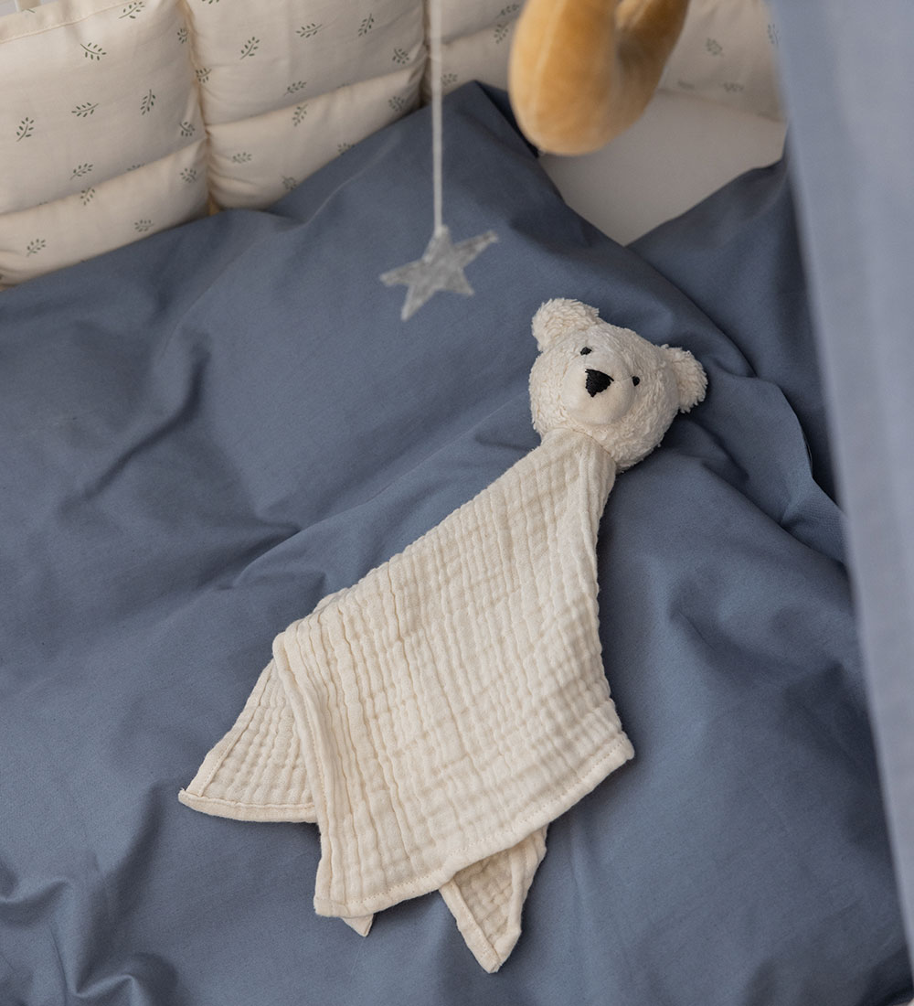 Sebra Snuttefilt - Muslin - Isbjörn - Vit