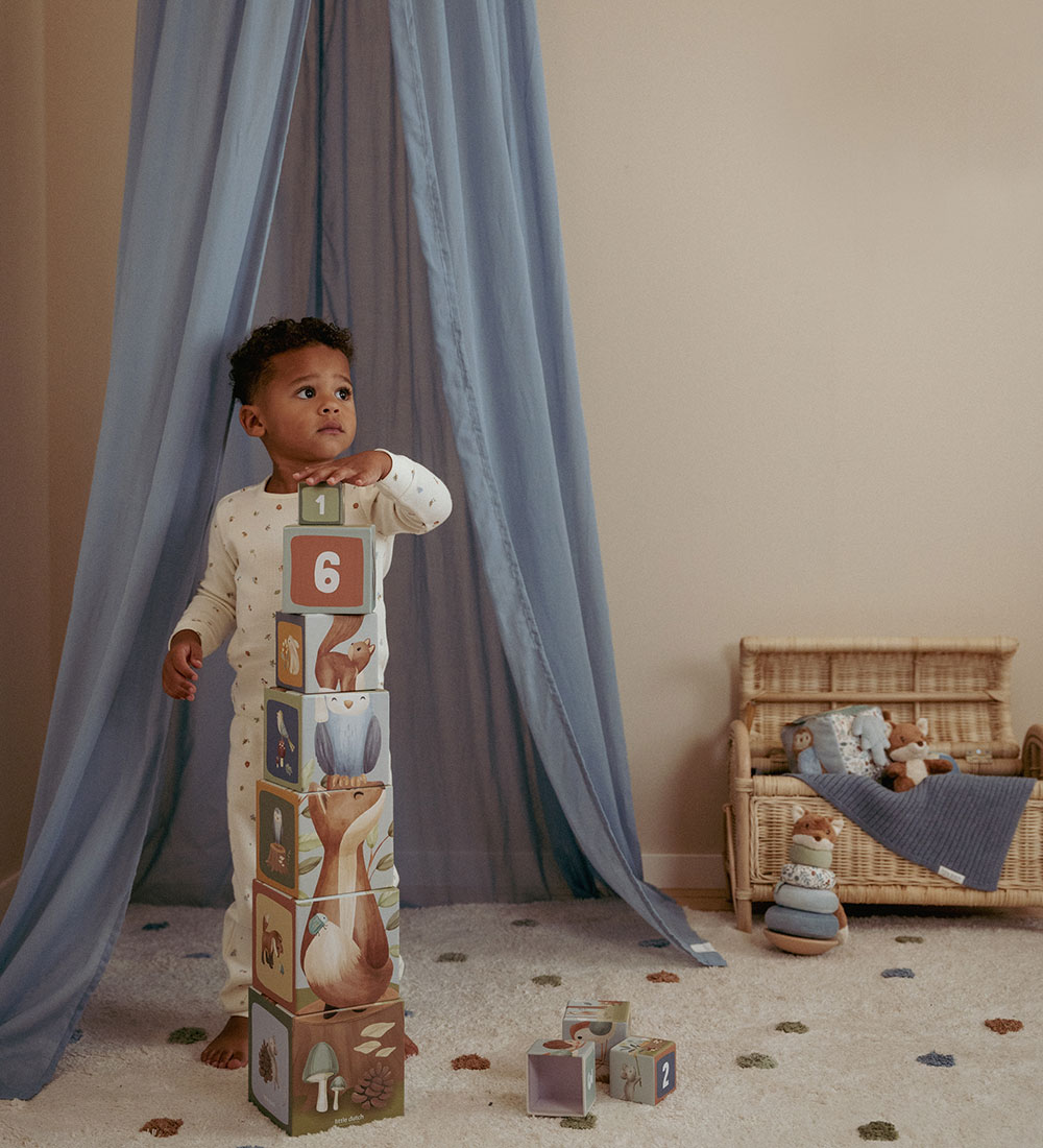 Little Dutch Sänghimmel - Muslin - Ren Denim Blue