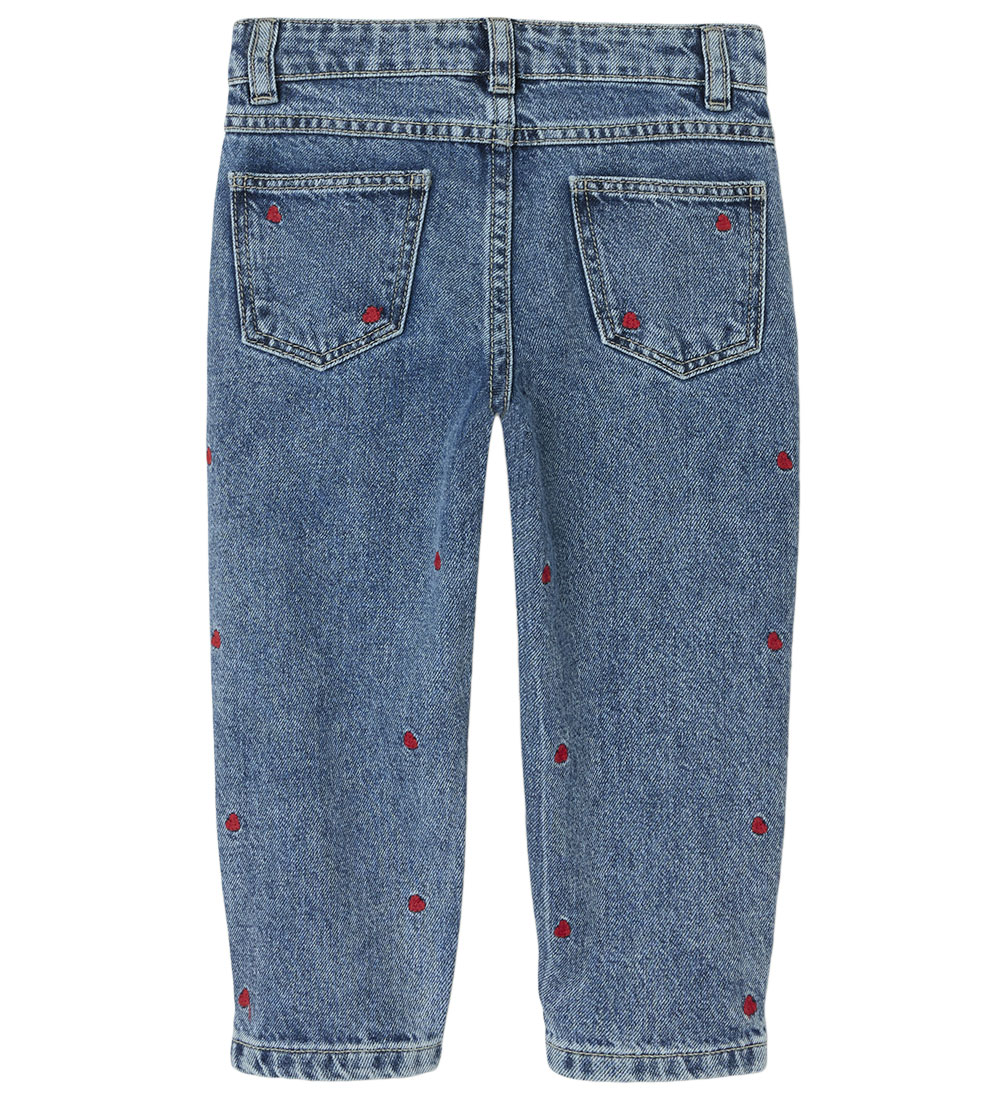 Name It Jeans - Noos - NmfBella - Medium+ Blue Denim w. Hearts