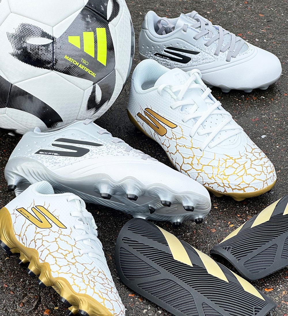 Skechers Fußballschuhe - Skx_1.5 Jr Jugend FG - Weiß/Gold
