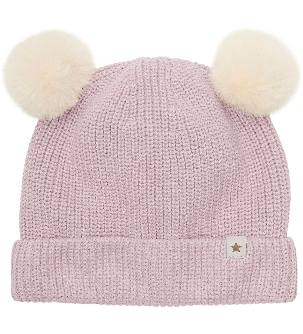 Bonnet Huttelihut - Tricoté - Cloud Gris av. Pompon