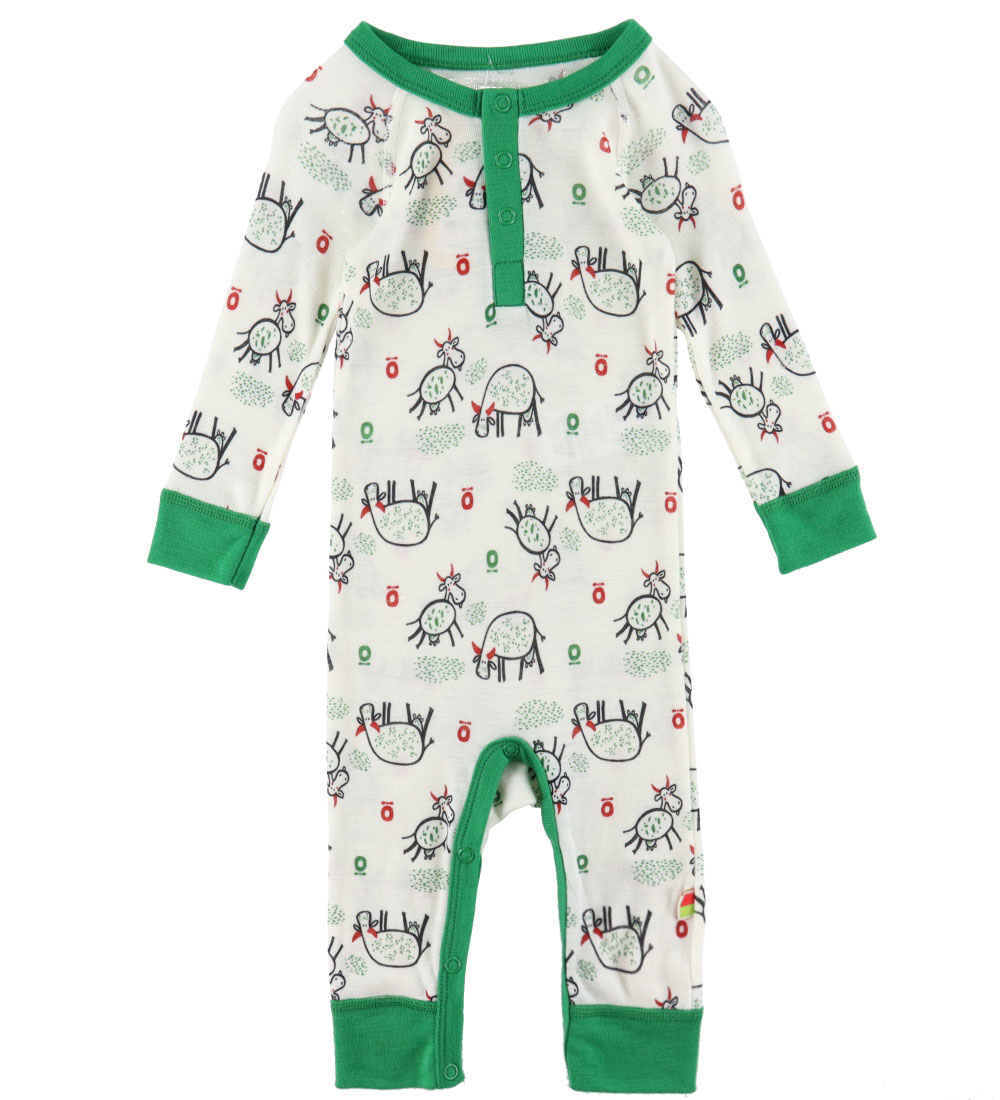 Katvig Jumpsuit - Wool - Off White w. Cows