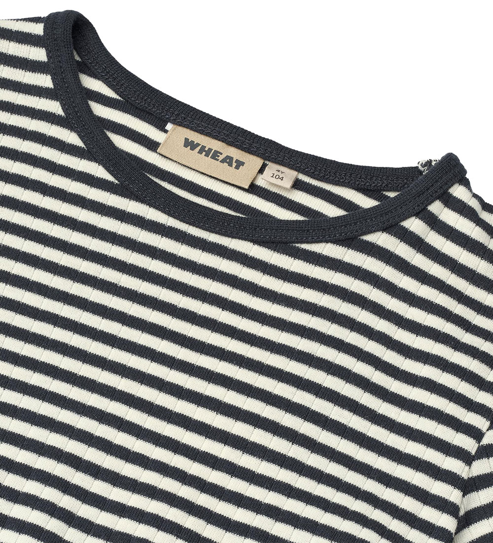 Wheat Blouse - Rib - Rise - Navy Rib Stripe
