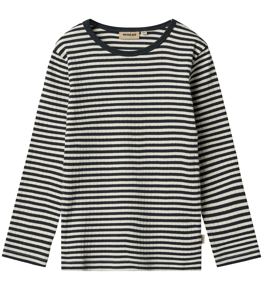 Wheat Blouse - Rib - Rise - Navy Rib Stripe