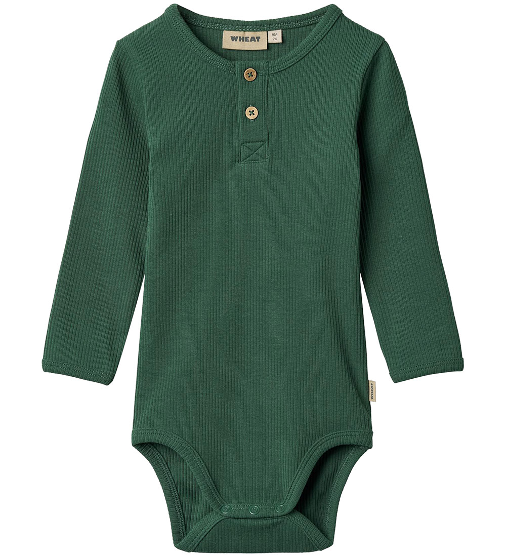 Wheat Bodysuit l/s - Rib - Benny - Green Tea