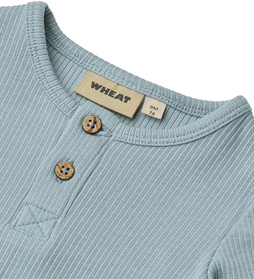 Wheat Bodysuit l/s - Rib - Benny - Calm Blue
