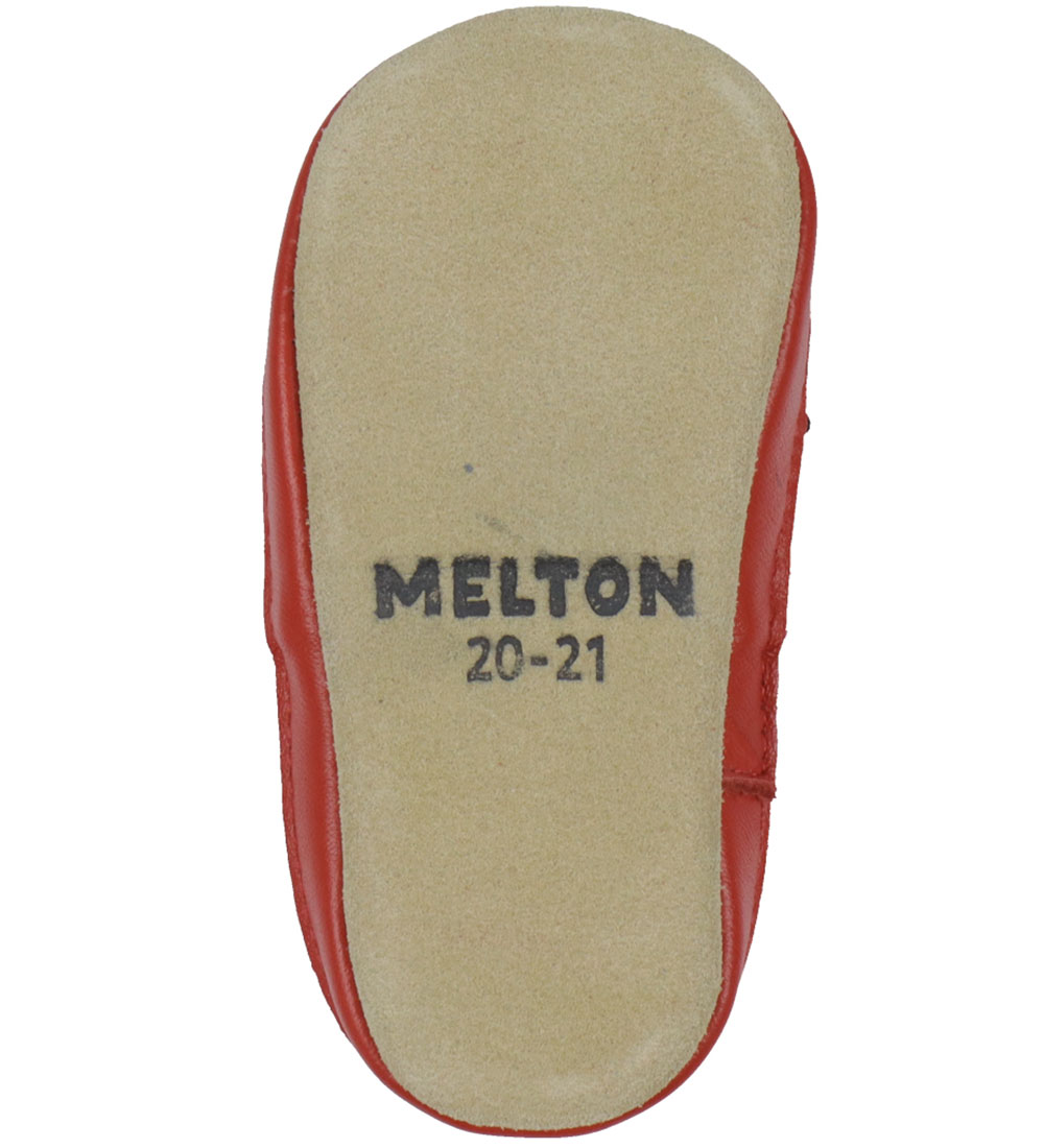 Melton Soft Sole Leather Shoes - Ladybug - Pompeian Red