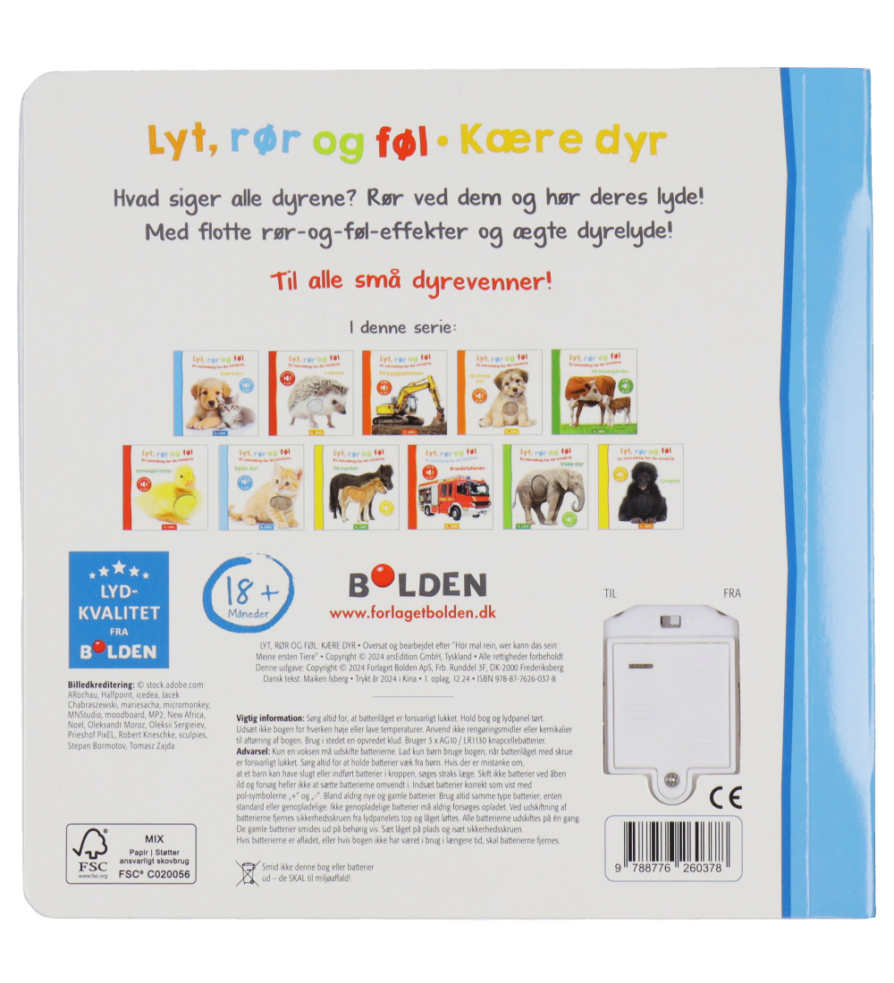 Forlaget Bolden Book w. Sound - Listen, Touch and Feel - Dear An