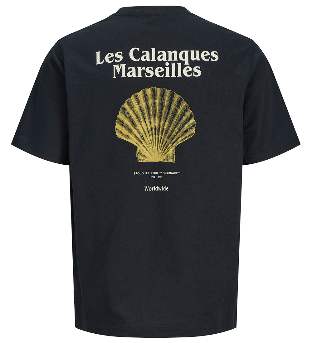 Jack & Jones T-shirt - JorParos - Black/Yellow CLAM