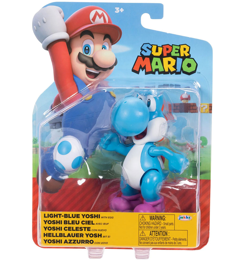 Super Mario Figur - 10 cm - Light-Blue Yoshi