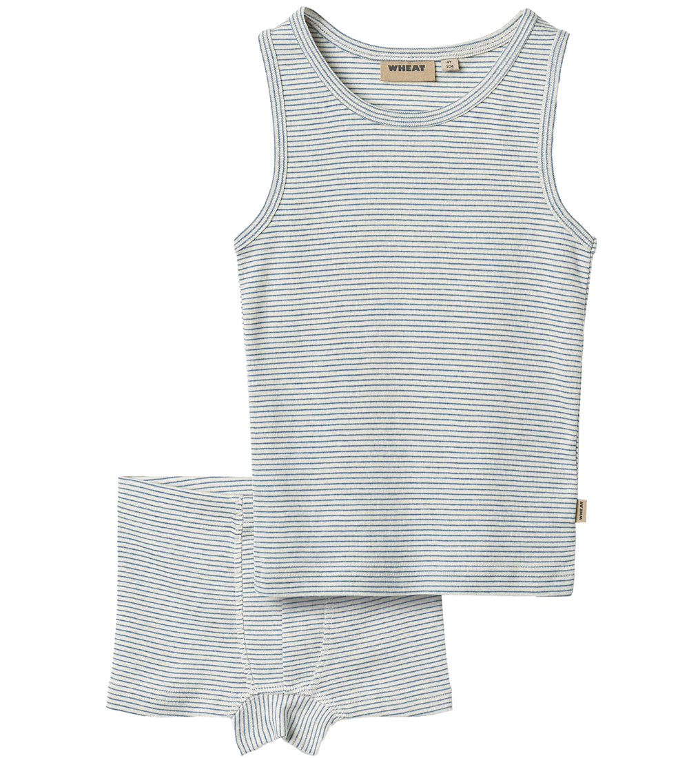 Wheat Underwear - 2 Parts - Louis - Blue Stripe