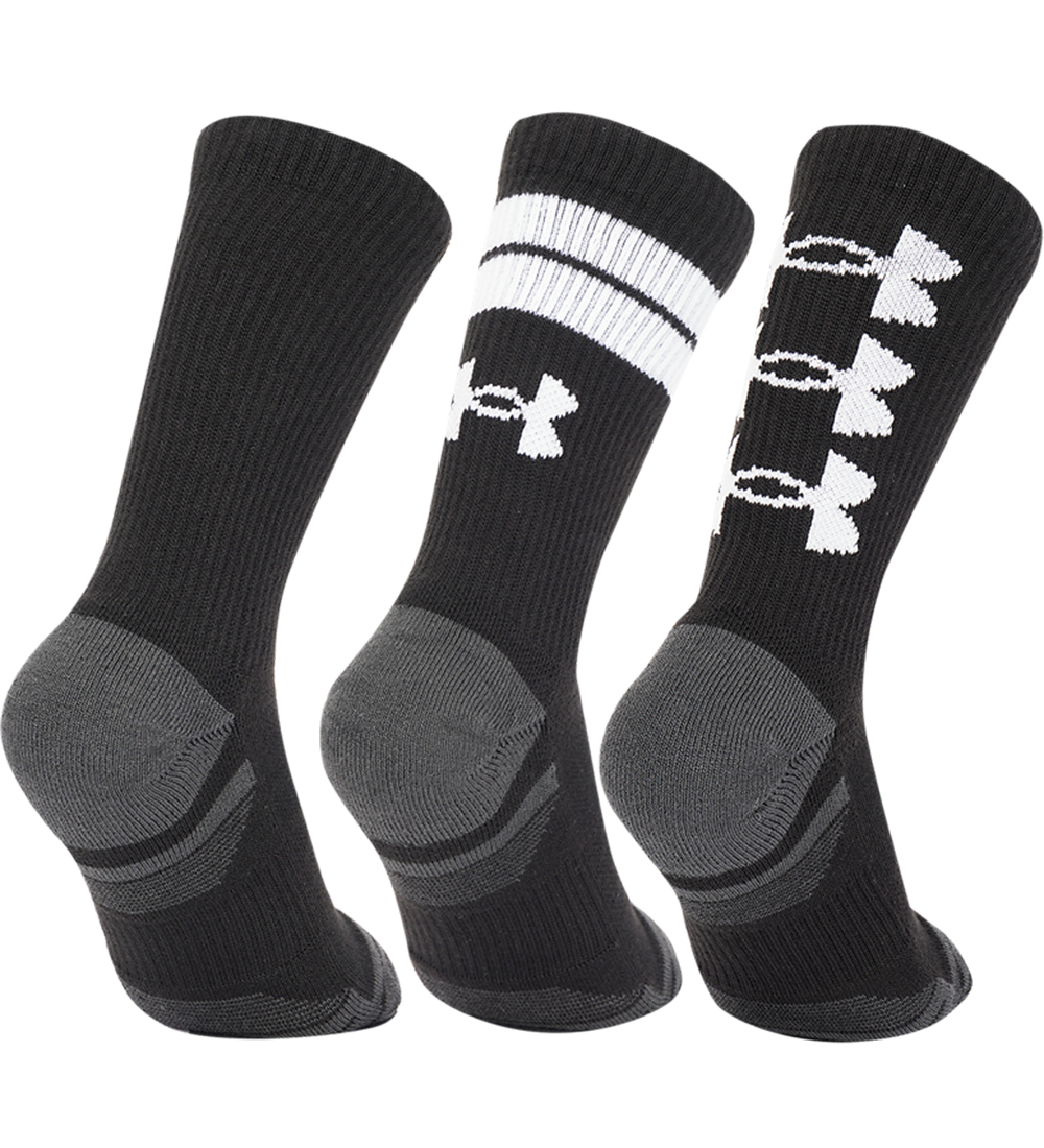 Under Armour Socken - 3er-Pack - Schwarz m. Weiß/Grau
