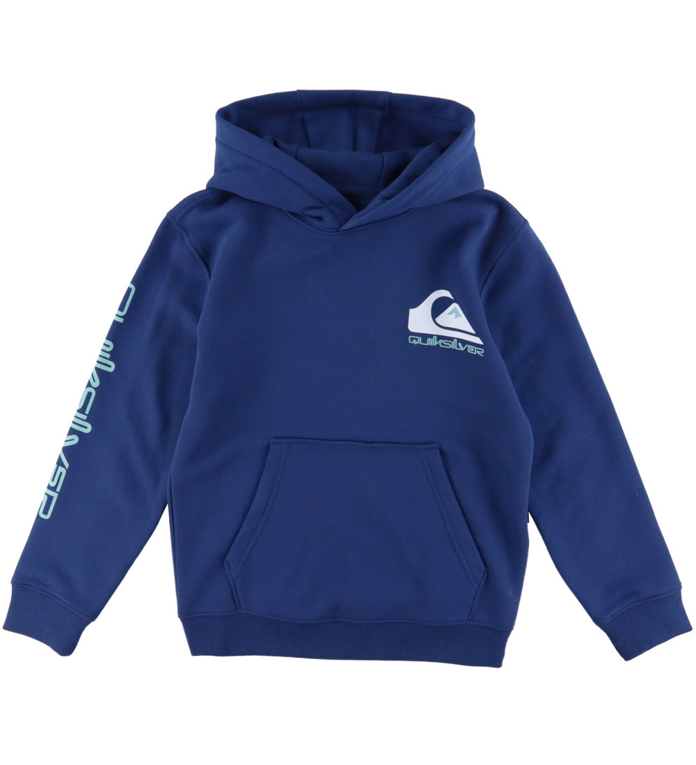 Quiksilver Hoodie - Omni Logo - Blå m. Tryck