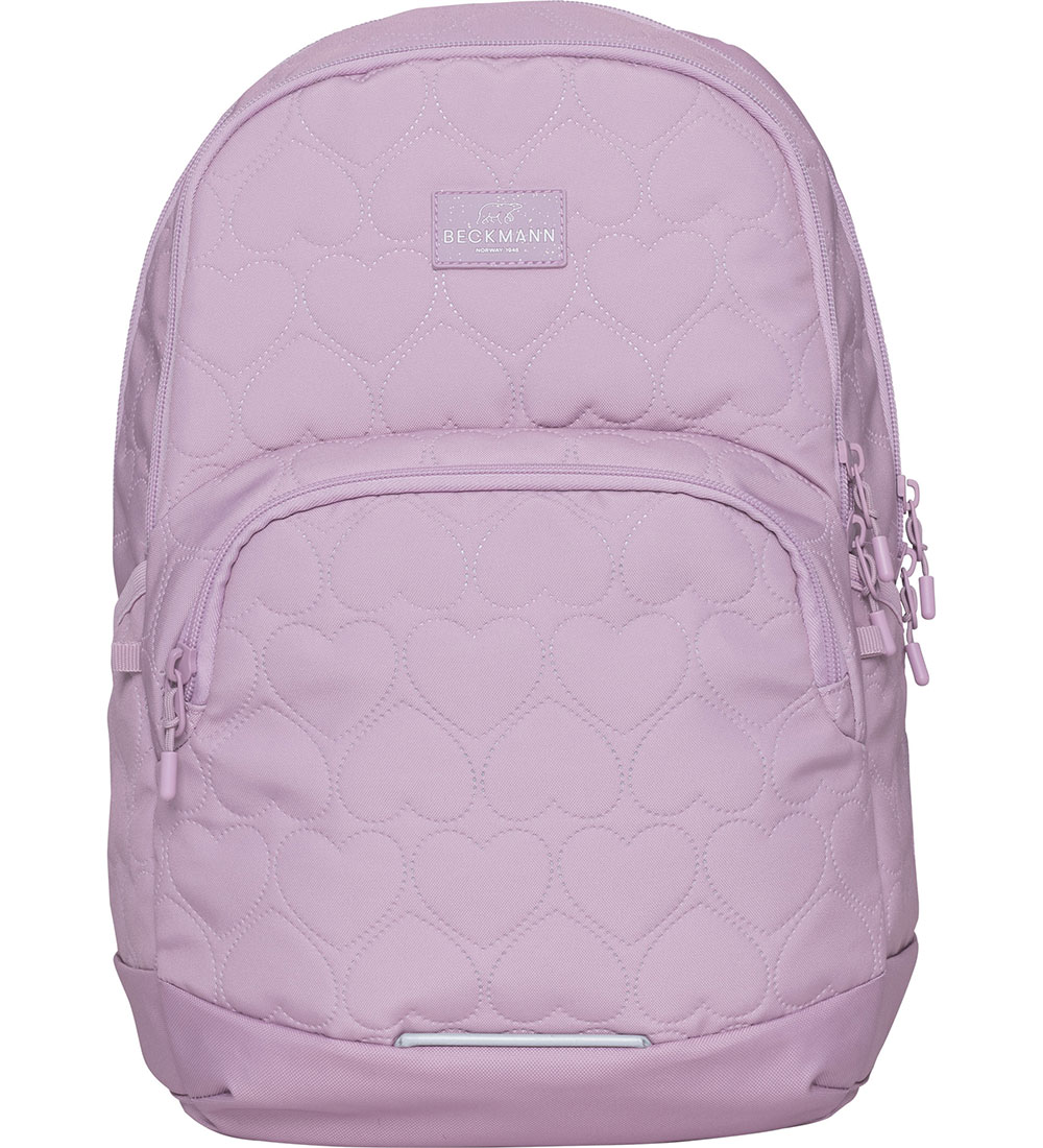 Beckmann Skolesekk - Sport Junior - Polstret Hearts - Rosa