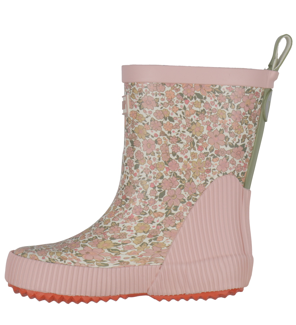 Wheat Rubber Boots - Welly - Ivory Flower Meadow