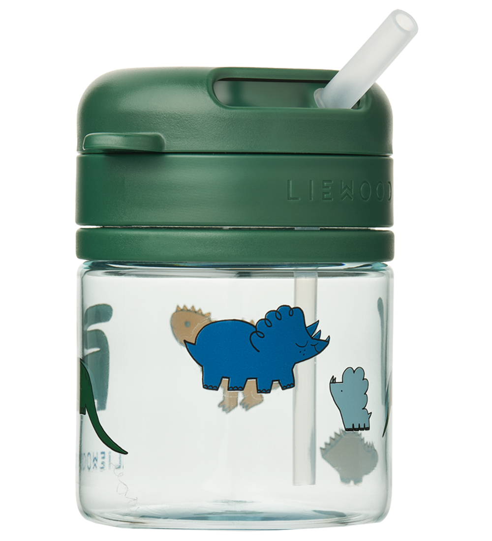 Liewood Cup w. Straws - Pavia - 280 mL - Dinosaurs/Mist