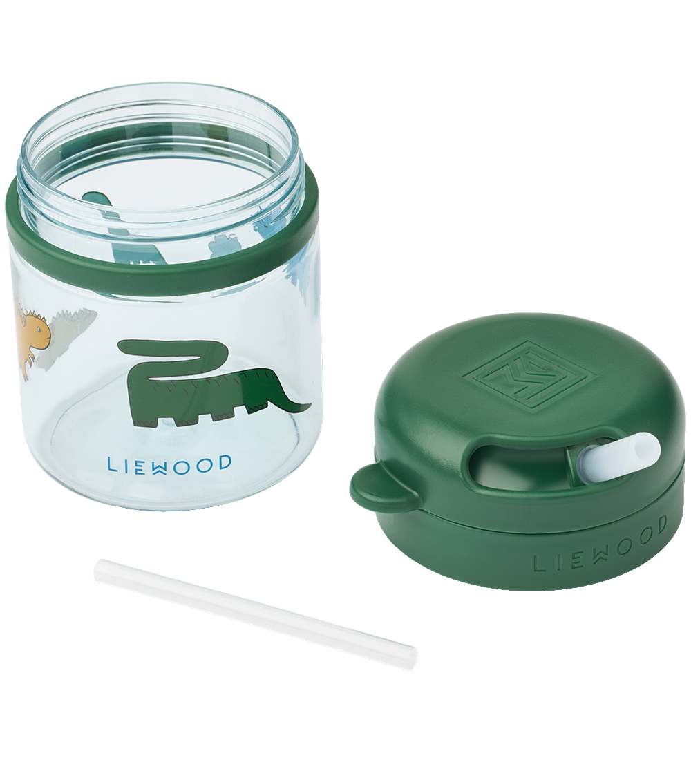 Liewood Cup w. Straws - Pavia - 280 mL - Dinosaurs/Mist