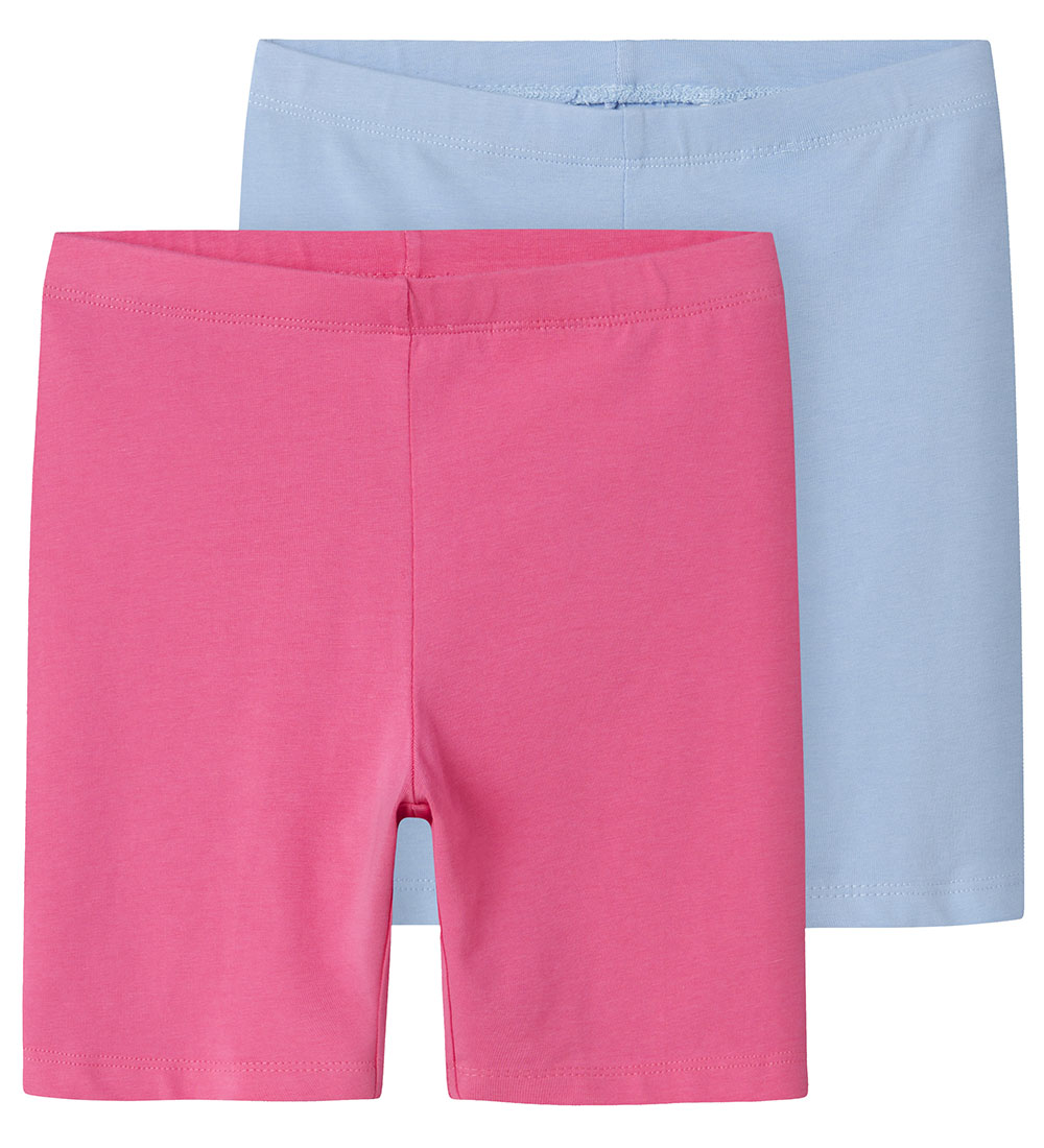 Name It Bicycle Shorts - 2-Pack - Noos - Serenity/W. Carmine Ros
