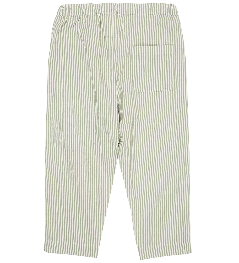 Copenhagen Colors Byxor - Green W. Cream Stripe