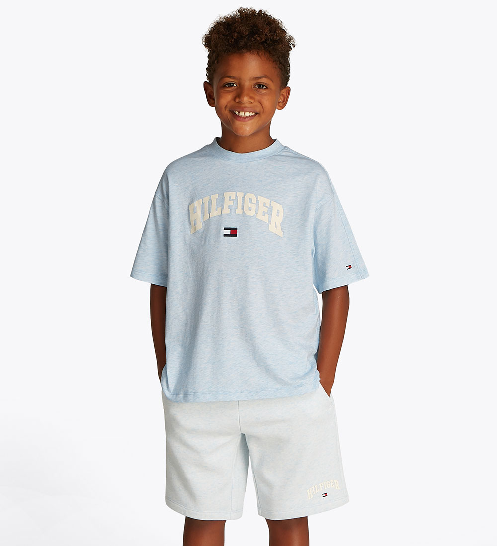 Tommy Hilfiger T-shirt - Varsity - Breezy Blue Heather