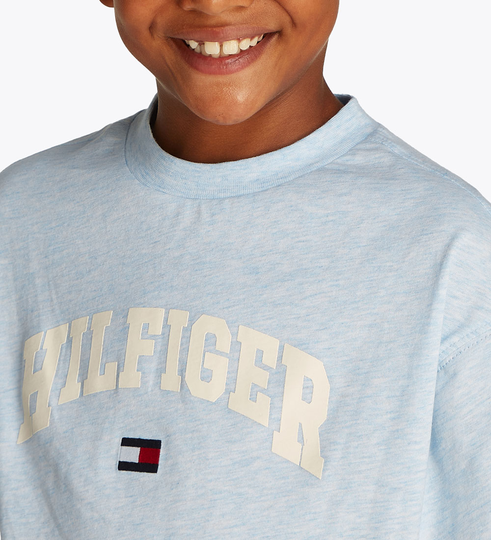 Tommy Hilfiger T-shirt - Varsity - Breezy Blue Heather