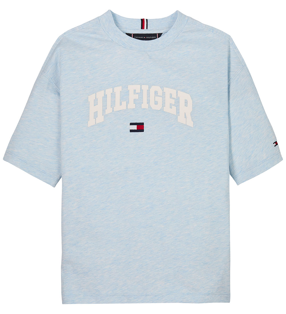 Tommy Hilfiger T-shirt - Varsity - Breezy Blue Heather