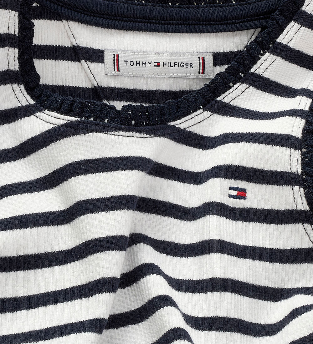 Tommy Hilfiger Top - Rib - Essential - Dark Night Navy/Stripes