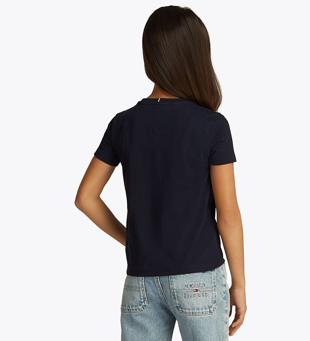 Tommy Hilfiger T-Shirt - Schriftzug - Dark Nacht Navy
