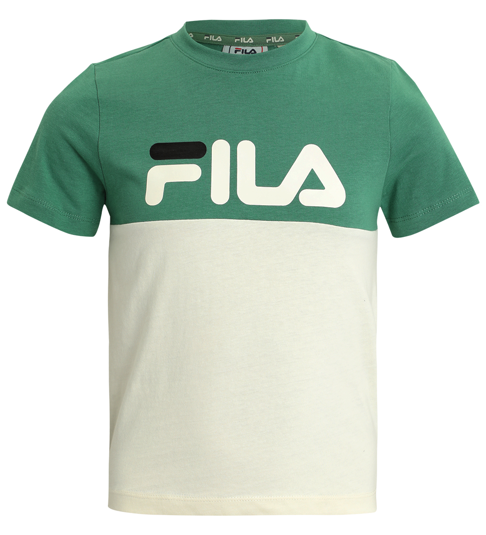 Fila Stuttermabolur - Lottum - Fir/Antique White