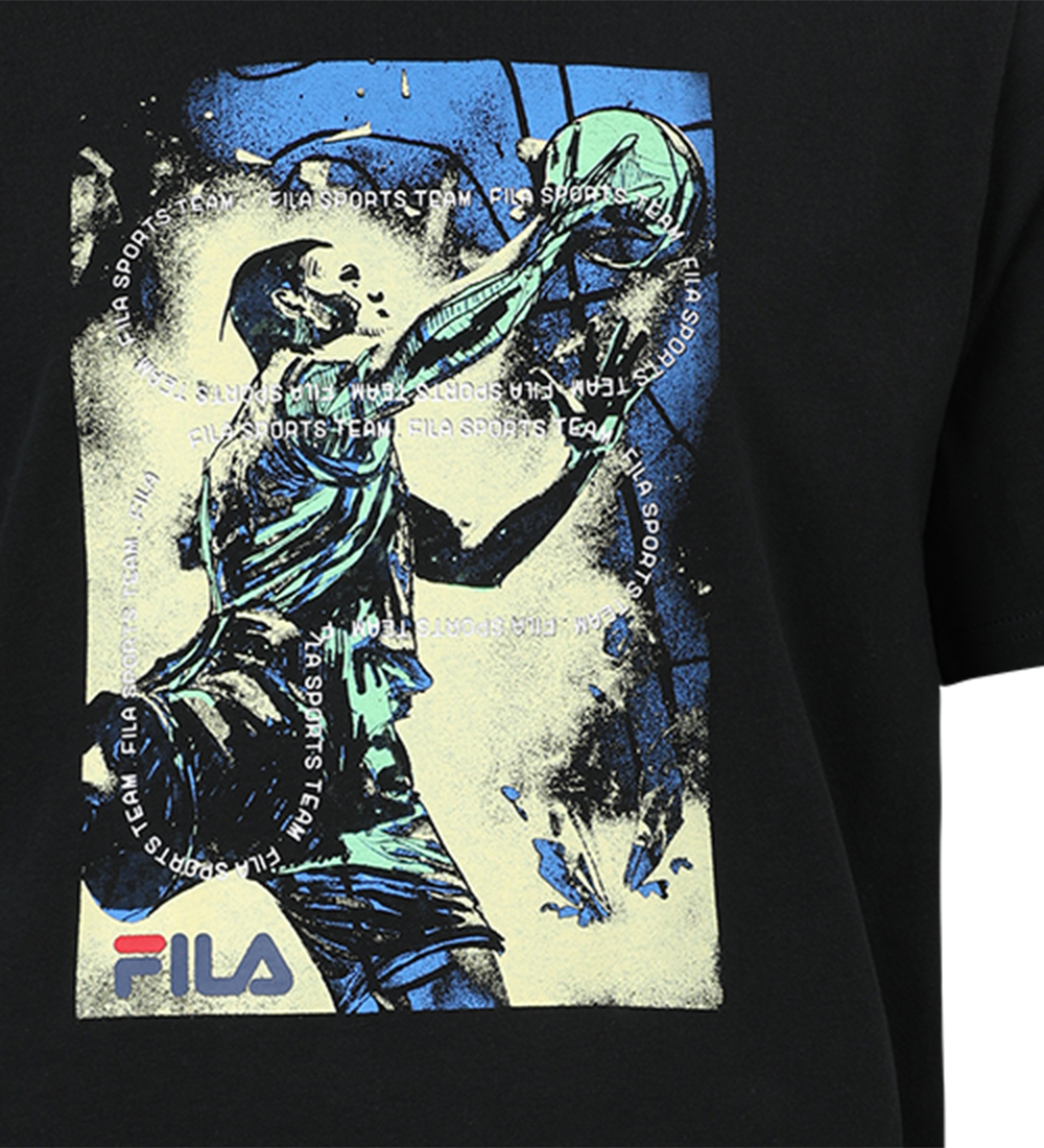 Fila T-shirt - Illertissen - Black w. Print