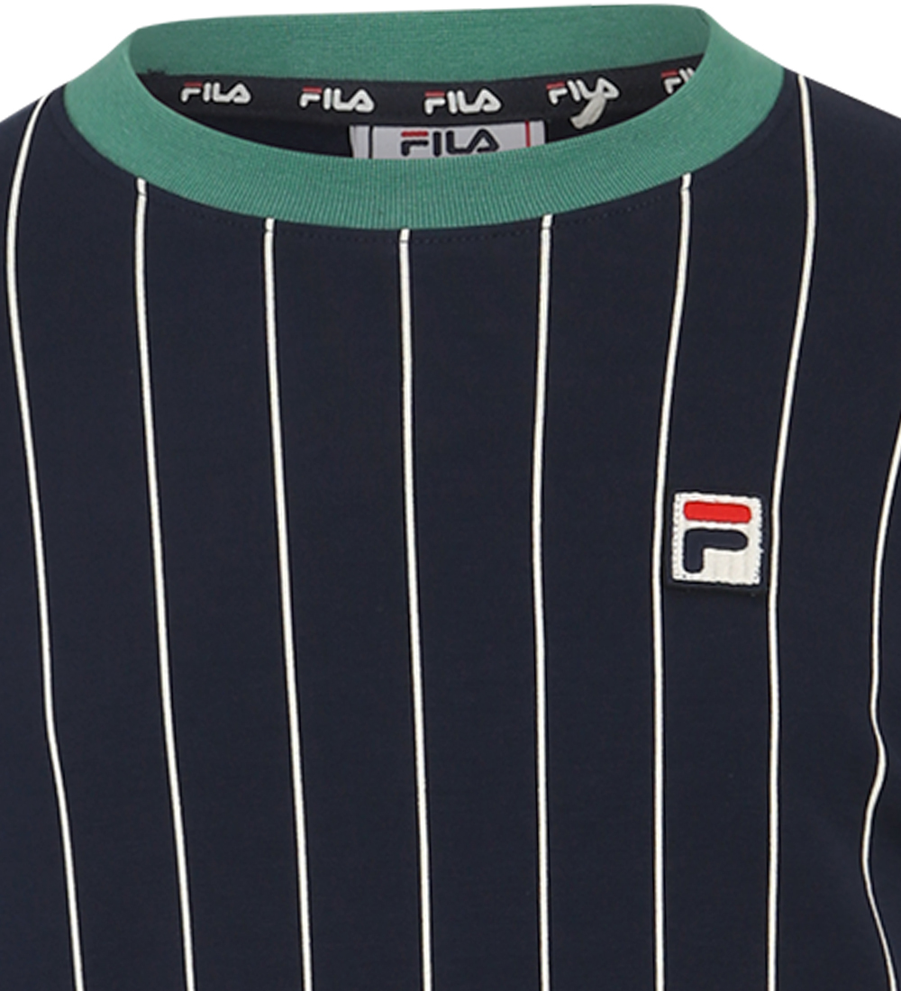 Fila Sweatshirt - Lukow - Black Iris/Bright White Striped