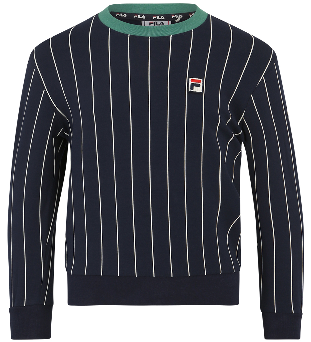 Fila Sweatshirt - Lukow - Black Iris/Bright White Striped