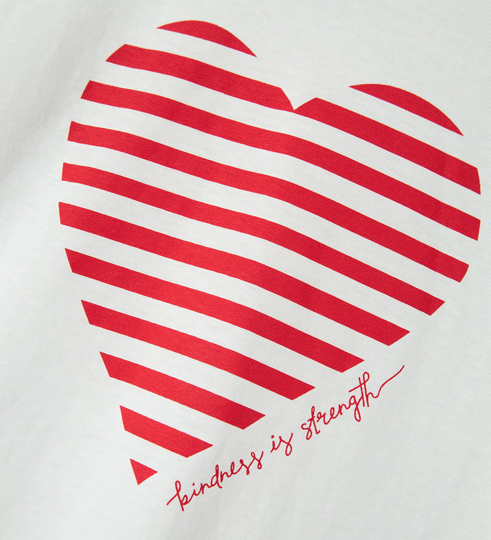 Name It T-shirt - NkfFesko - Bright White w. Heart