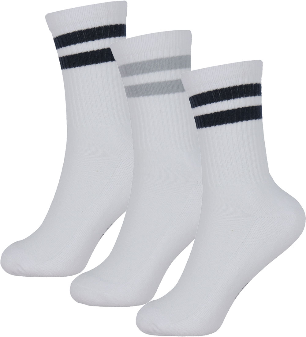 Name It Socken - 3er-Pack - NkmNan - Bright White/Steinbruch/Nav