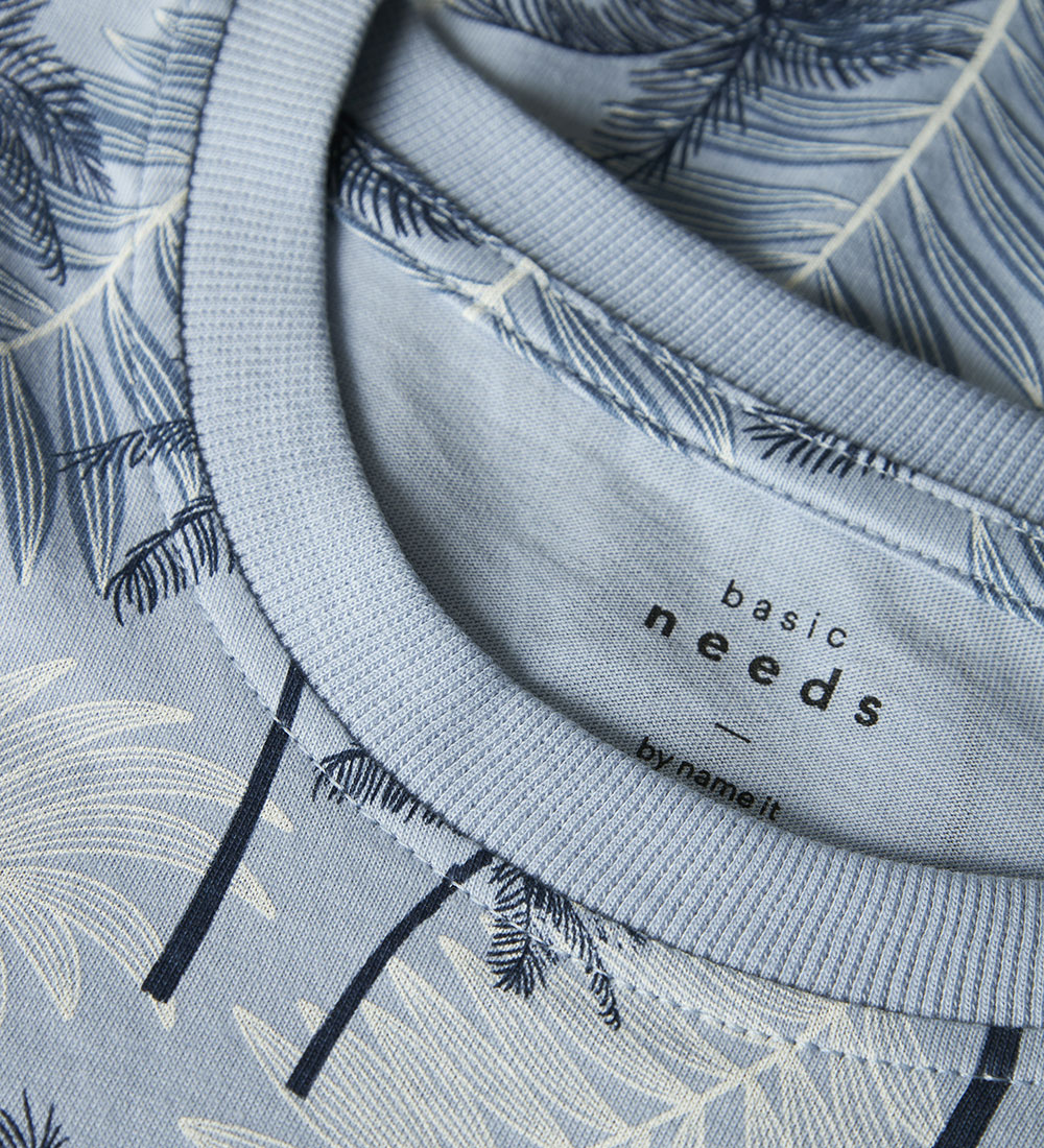 Name It T-shirt - NkmValther - Celestial Blue/Palms