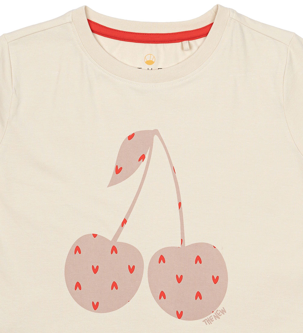 T-Shirt The New - TnNolene - White Swan av. Cerise