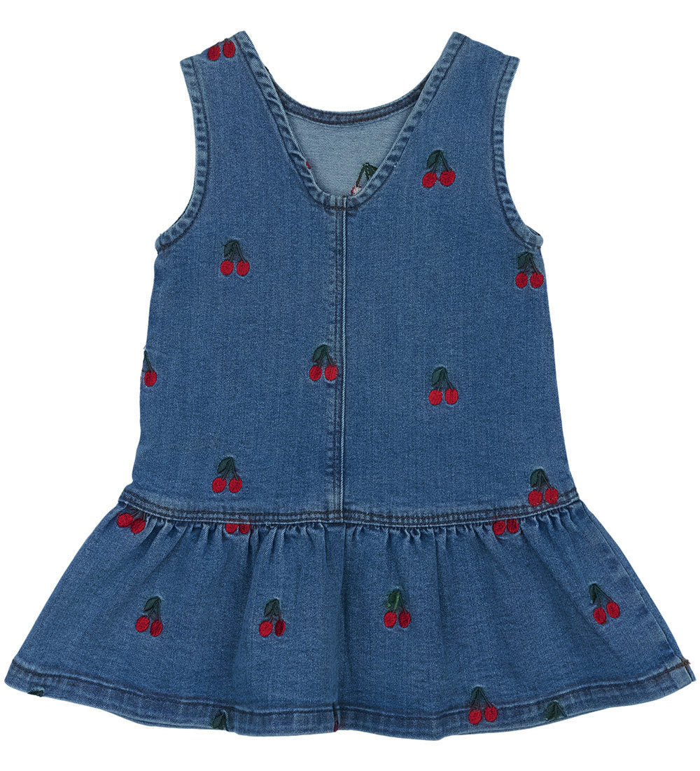 The New Siblings Dress - TnstNayla - Light Blue Denim w. Kirsebæ