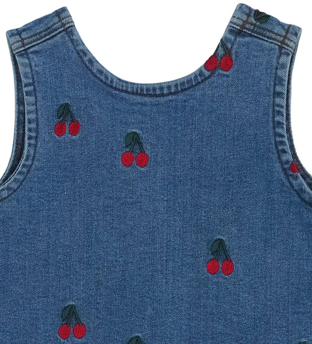 The New Siblings Dress - TnstNayla - Light Blue Denim w. Kirsebæ