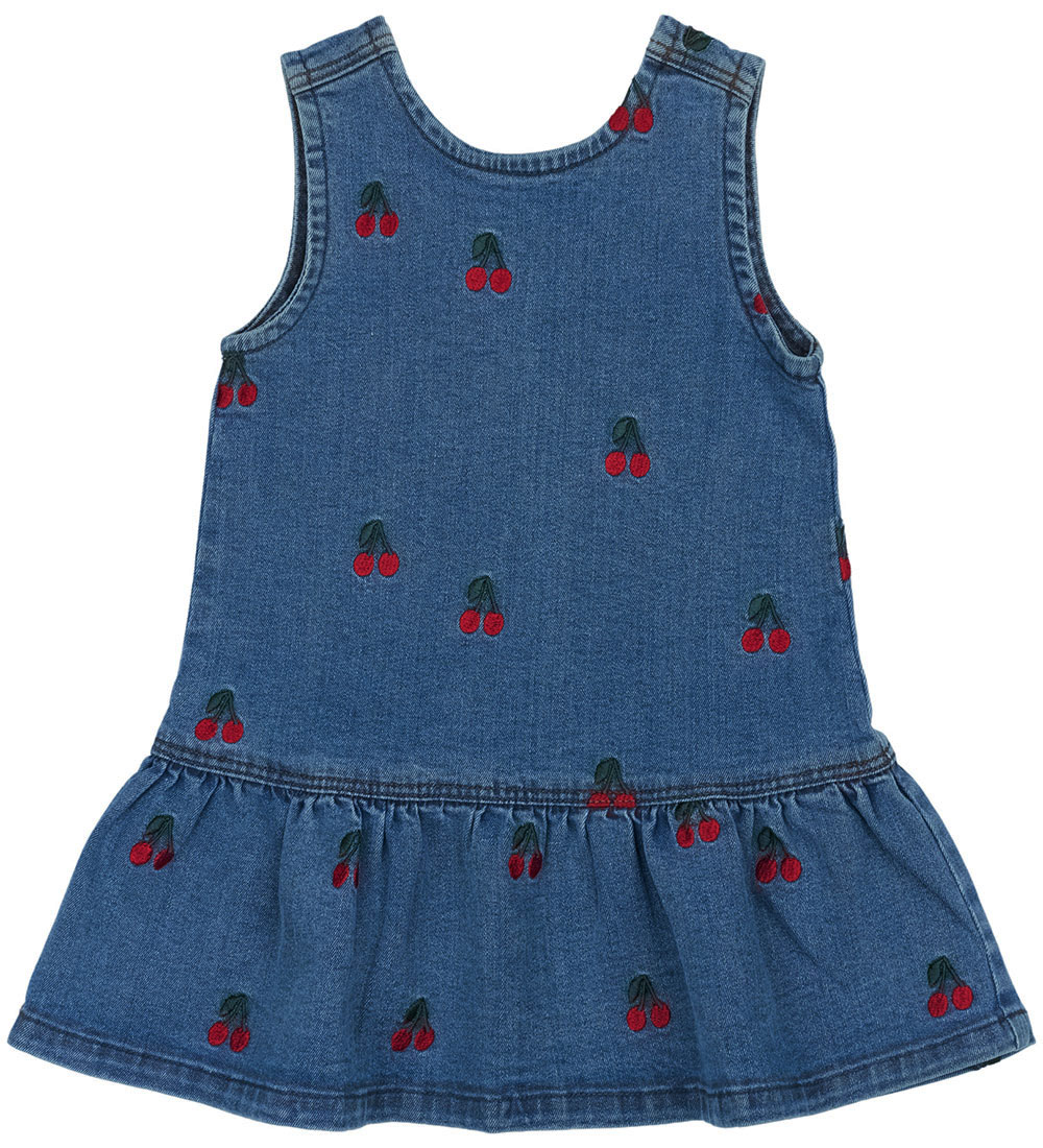The New Siblings Dress - TnstNayla - Light Blue Denim w. Kirsebæ