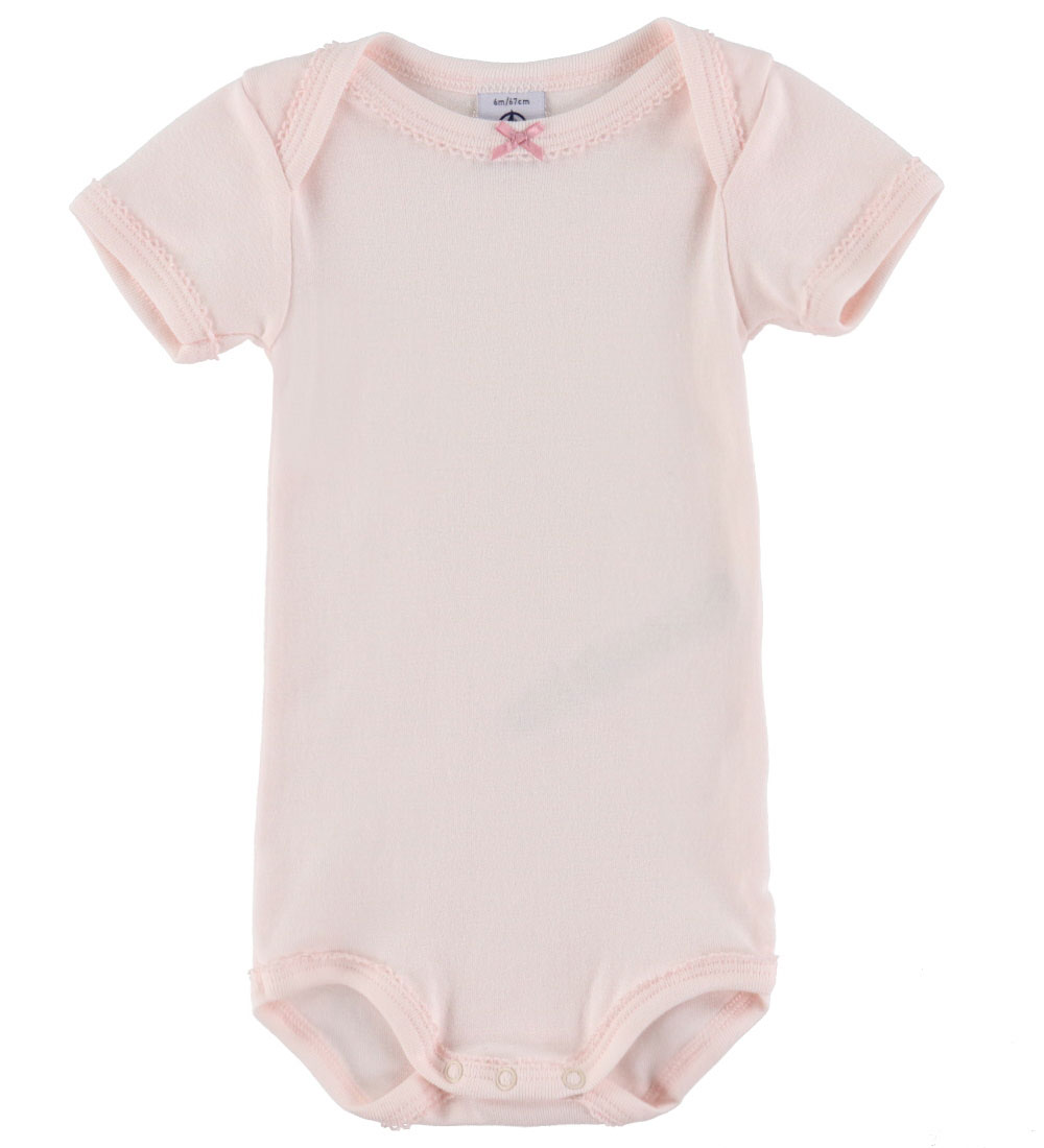 Petit Bateau Bodysuit s/s - 3-Pack - Pink/White w. Hearts
