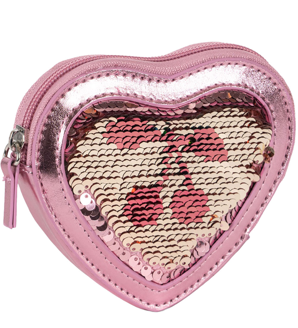 Konges Sløjd Geldbeutel - Tut Heart Pailletten - Rose