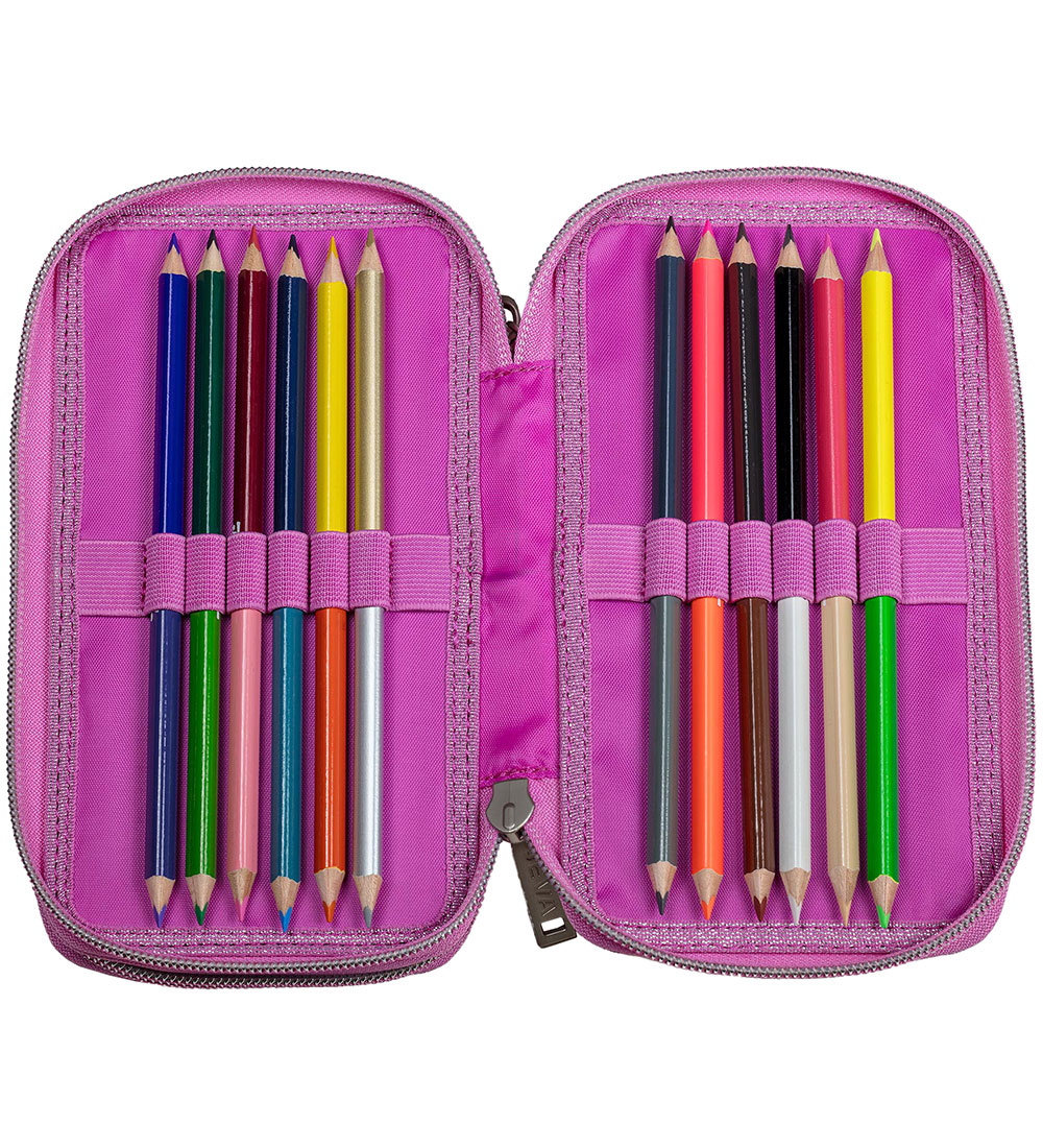 Jeva Pencil Case w. Contents - Twozip - Rainbow Paw